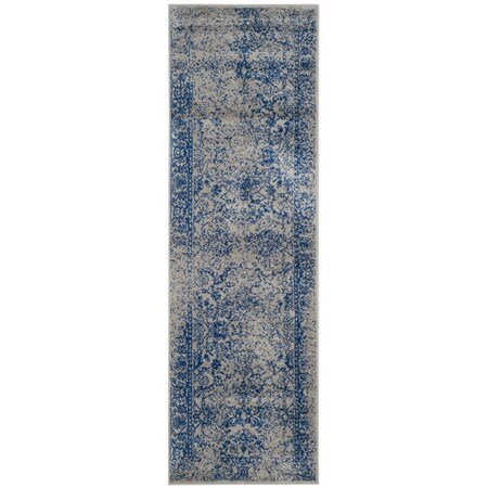 Safavieh Adirondack Power Loomed Rectangle Area Rug Grey & Blue - 2 ft.-6 in. x 12 ft. ADRW109A-212